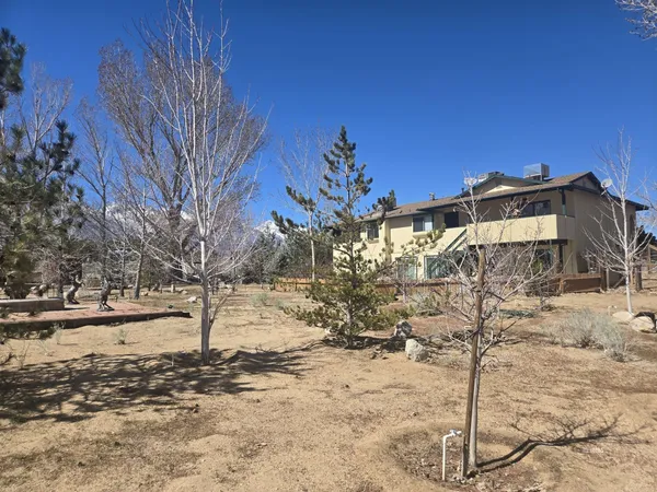 a view of a snow on the road
