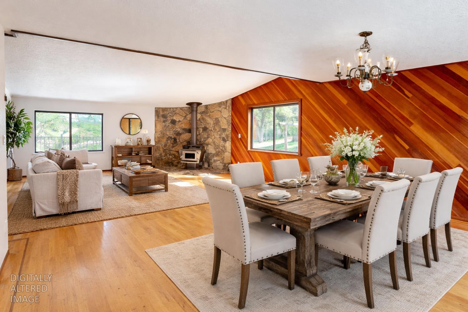 22801 Hidden Ranch Road Auburn, CA 95602 - Photo 17 of 94 a view of a dining room with furniture window and outside view
