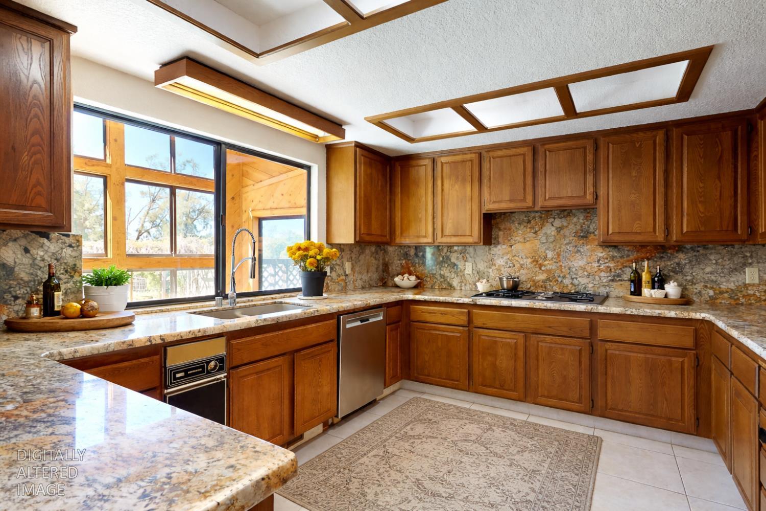 22801 Hidden Ranch Road Auburn, CA 95602 - Photo 19 of 94 a kitchen with a sink stove and cabinets