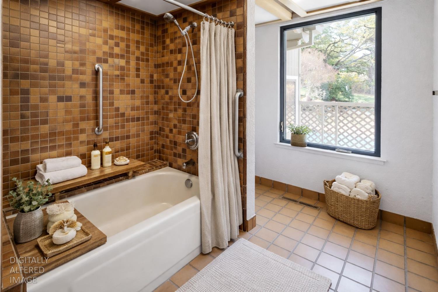 22801 Hidden Ranch Road Auburn, CA 95602 - Photo 35 of 94 a bathroom with a bathtub and a shower