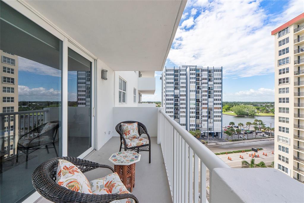 1601 South Ocean Drive, Unit 902 Hollywood, FL 33019 - Photo 31 of 40 a balcony view with couple of chairs