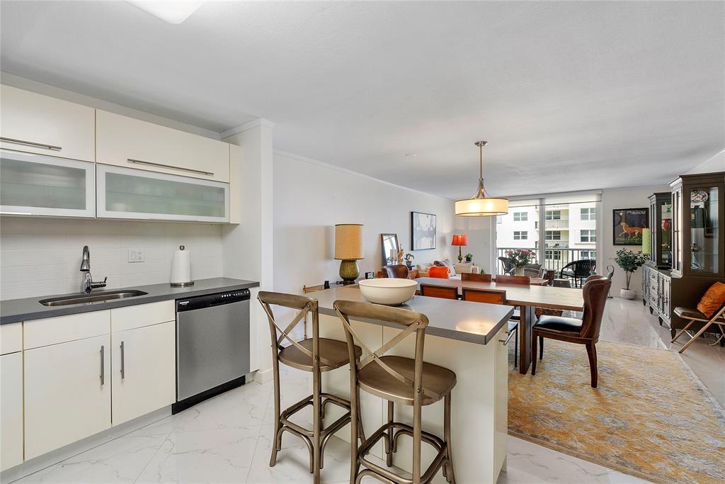 1601 South Ocean Drive, Unit 902 Hollywood, FL 33019 - Photo 9 of 40 a view of a kitchen and dining room