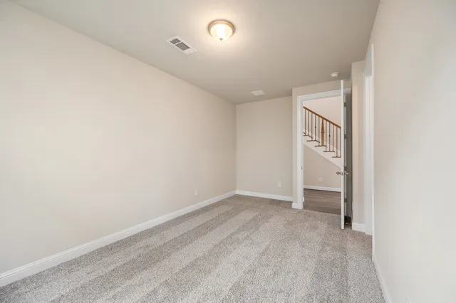 an empty room with an entryway