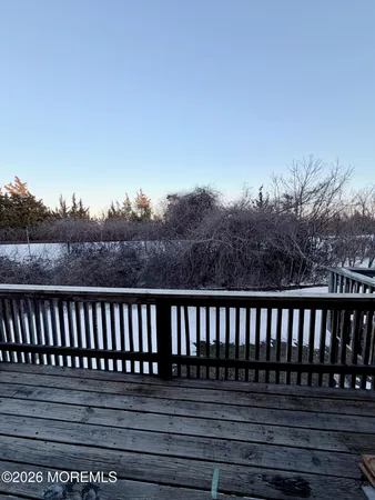 a view of a wooden deck