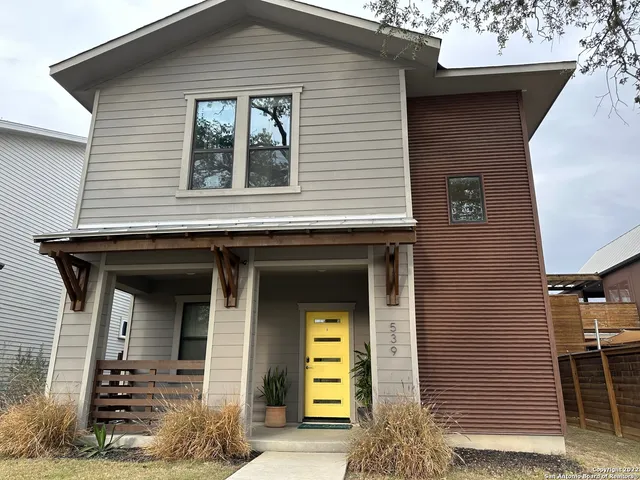a front view of a house