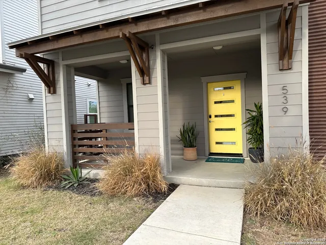 a front view of a house