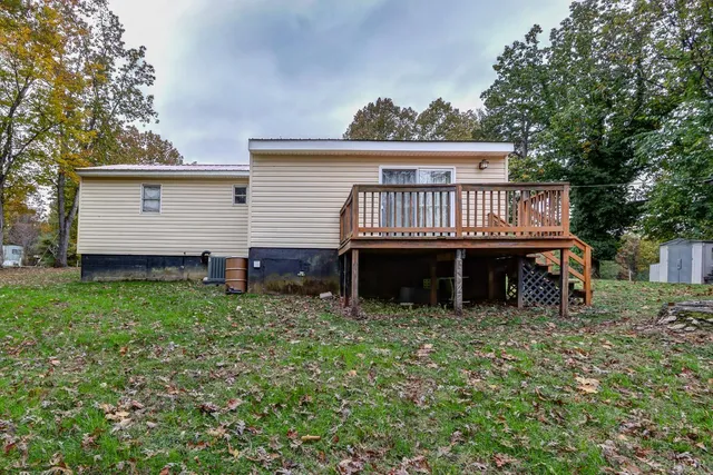 a view of a house with a balcony
