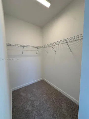 a view of a closet in a window