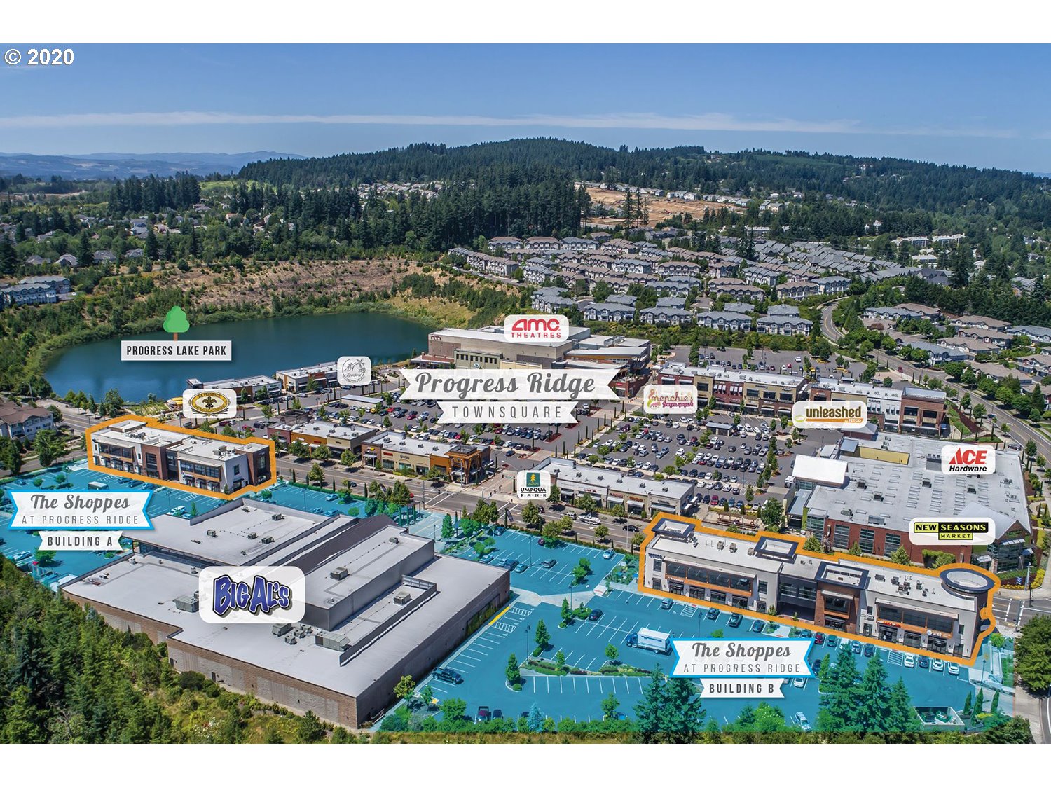 14805 Southwest Sandhill Loop, Unit 203 Beaverton, OR 97007 - Photo 19 of 20 a view of a city with tall buildings