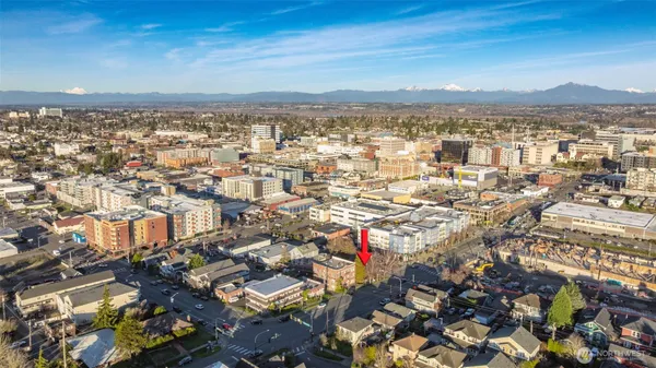 an aerial view of multiple house