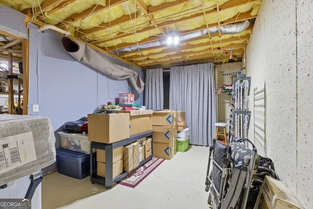 a view of storage and utility room