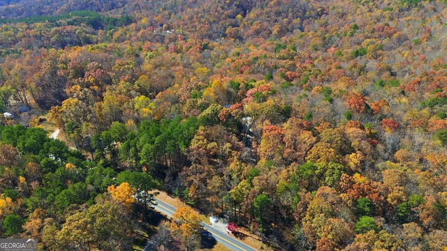 a view of a city and mountain view