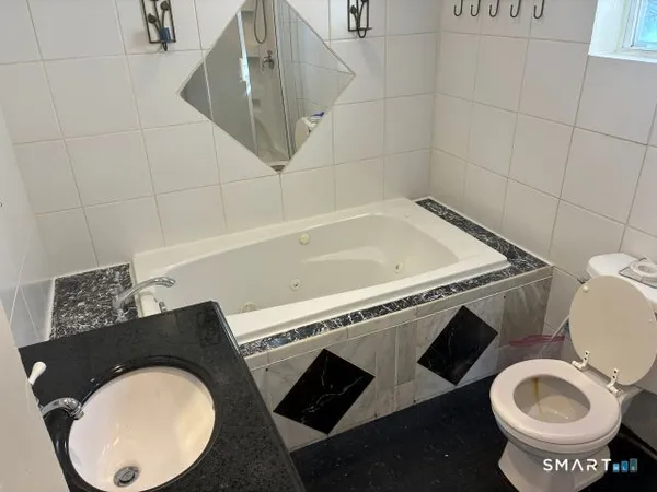 a a bathroom with a toilet