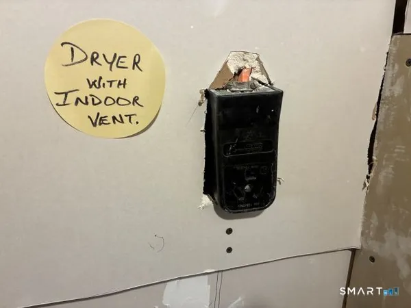 a close view of a bathroom