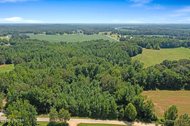 an aerial view of a houses with yard