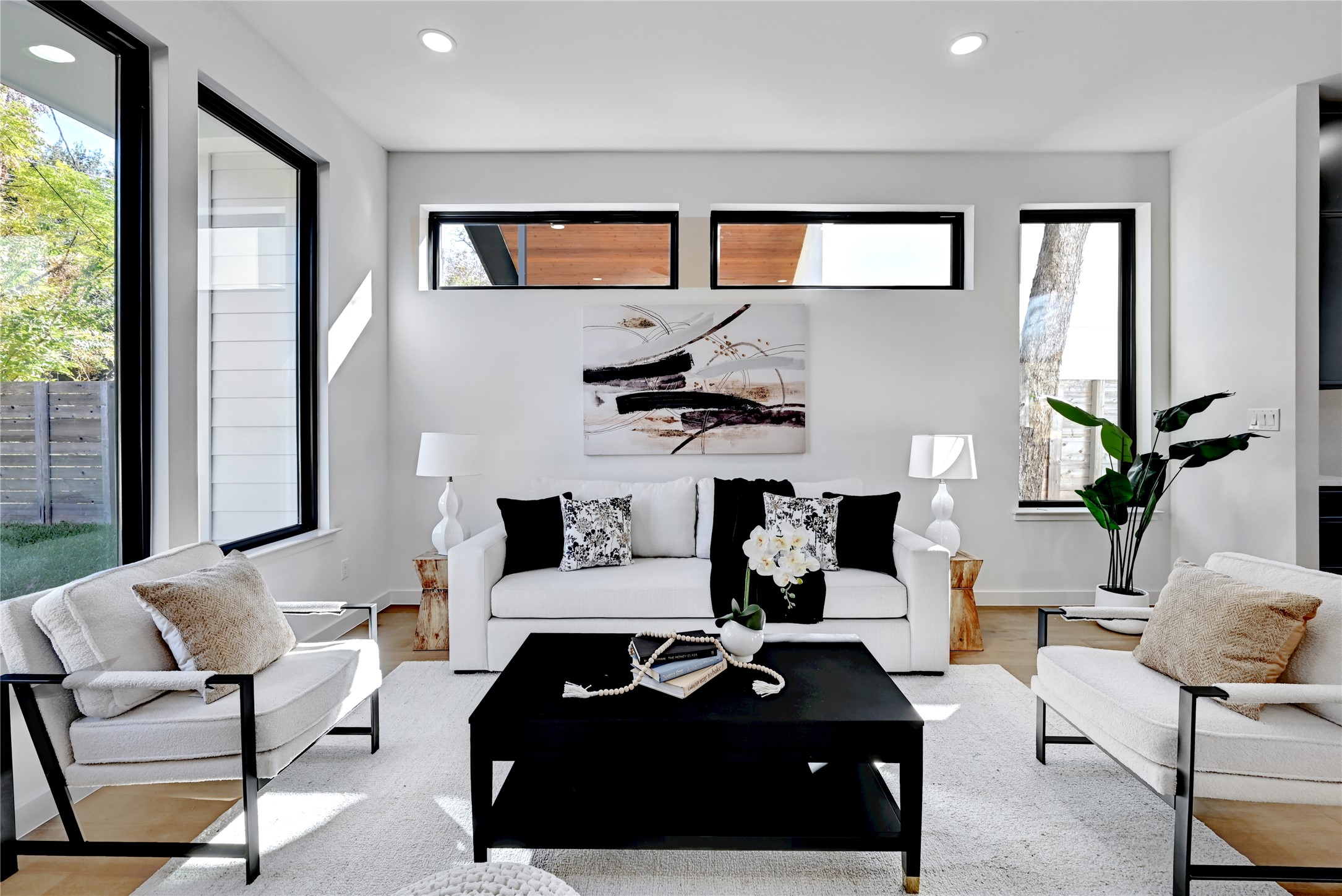 2717 Lyons Road, Unit 1 Austin, TX 78702 - Photo 10 of 35 Living area featuring recessed lighting and wood finished floors