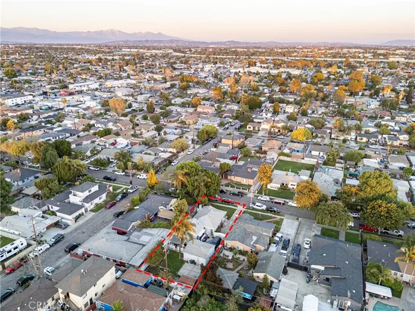 an aerial view of a city