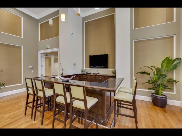 a living room filled with furniture