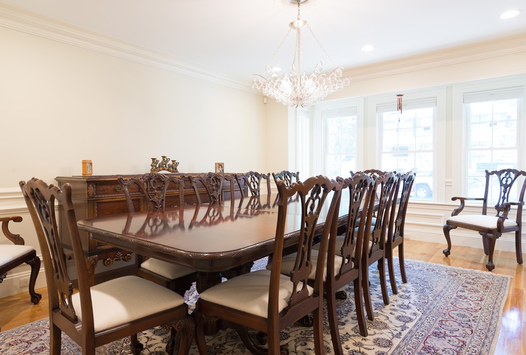 139 Arnold Road Newton, MA 02459 - Photo 9 of 30 a view of a dining room with furniture window and outside view