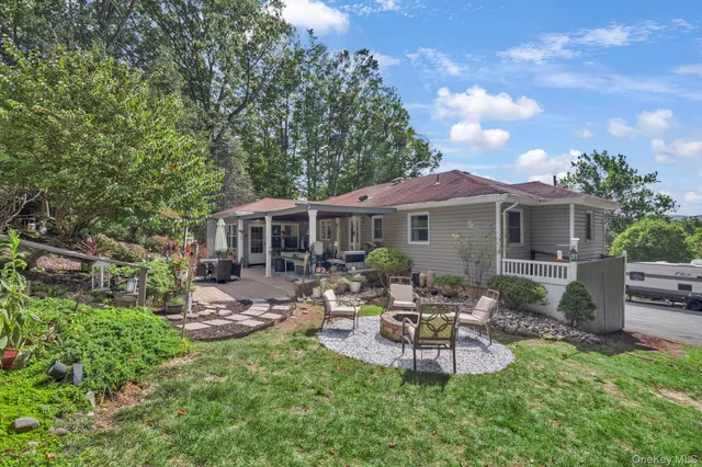 a view of porch with seating space