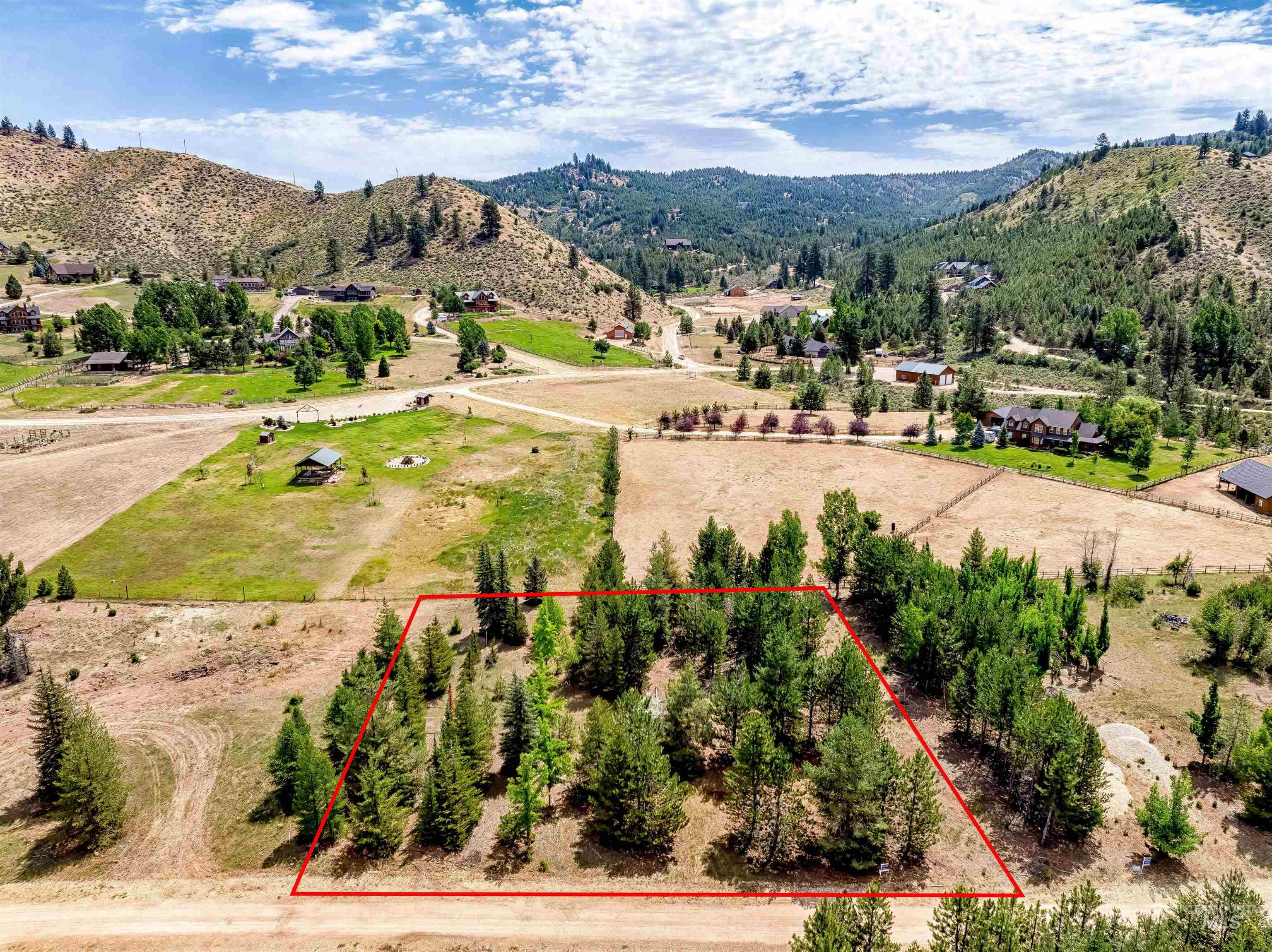 Lot 15 North Corral Flat Road Boise, ID 83716 - Photo 13 of 27 Overview of rural landscape with a mountainous background and property parcel outlined