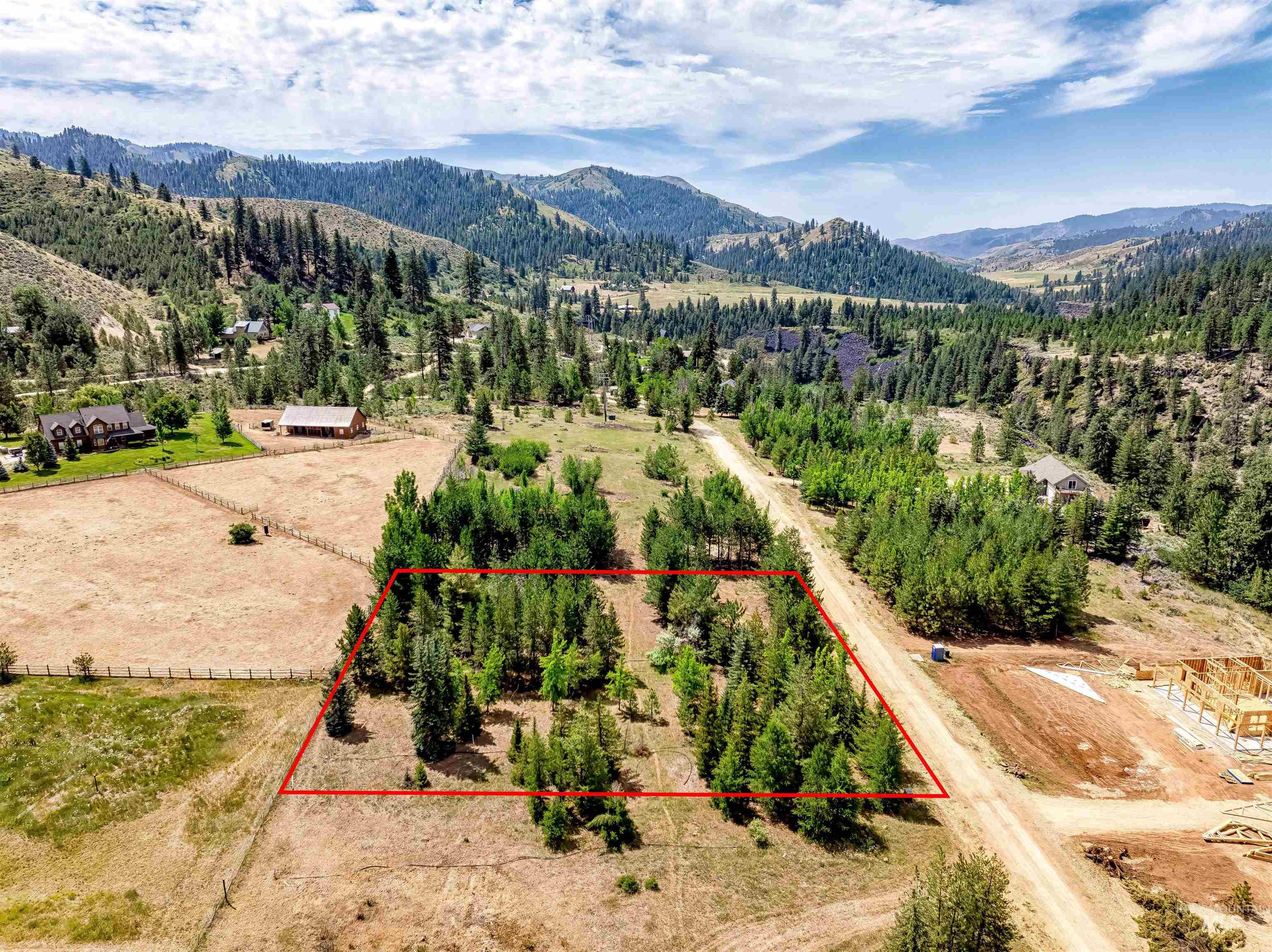 Lot 15 North Corral Flat Road Boise, ID 83716 - Photo 3 of 27 Aerial overview of property's location featuring mountains and property parcel outlined