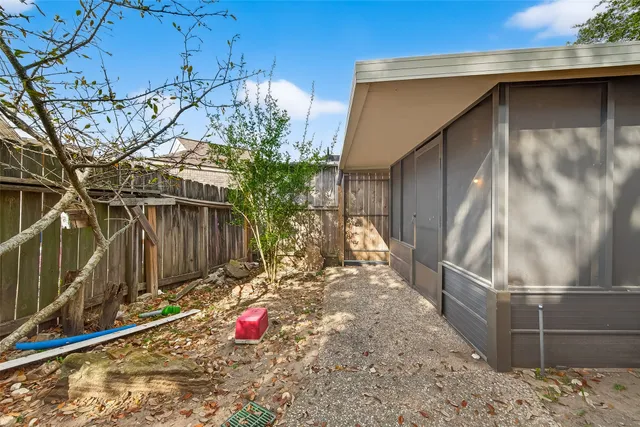 a backyard of a house