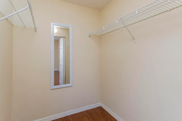 a view of a room with rack on the wall