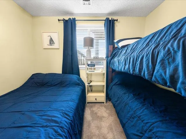 a view of a terrace with sky view