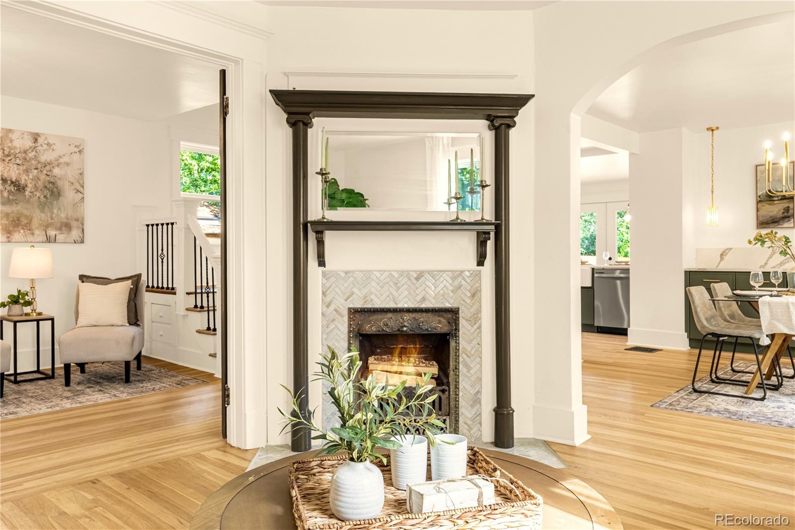 200 West Cheyenne Road Colorado Springs, CO 80906 - Photo 8 of 24 a living room with furniture and a fireplace