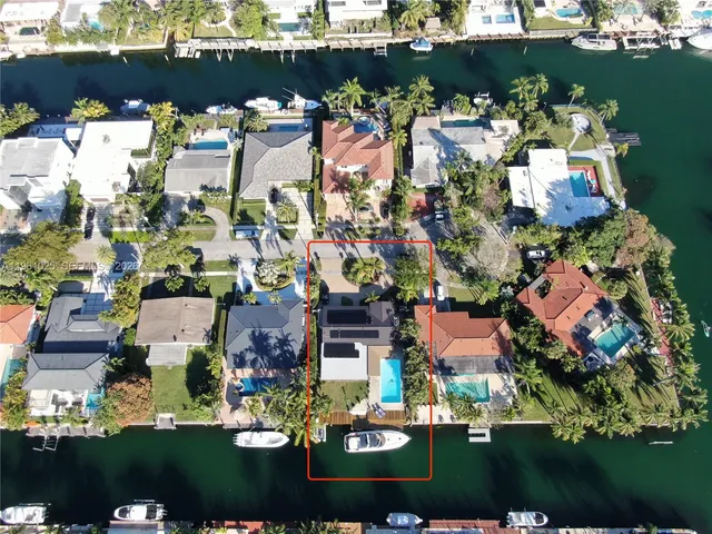 an aerial view of multiple house