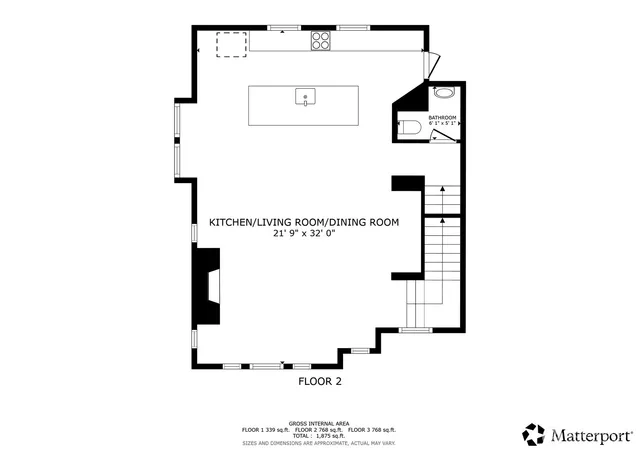 a picture of a bench in front of a wall