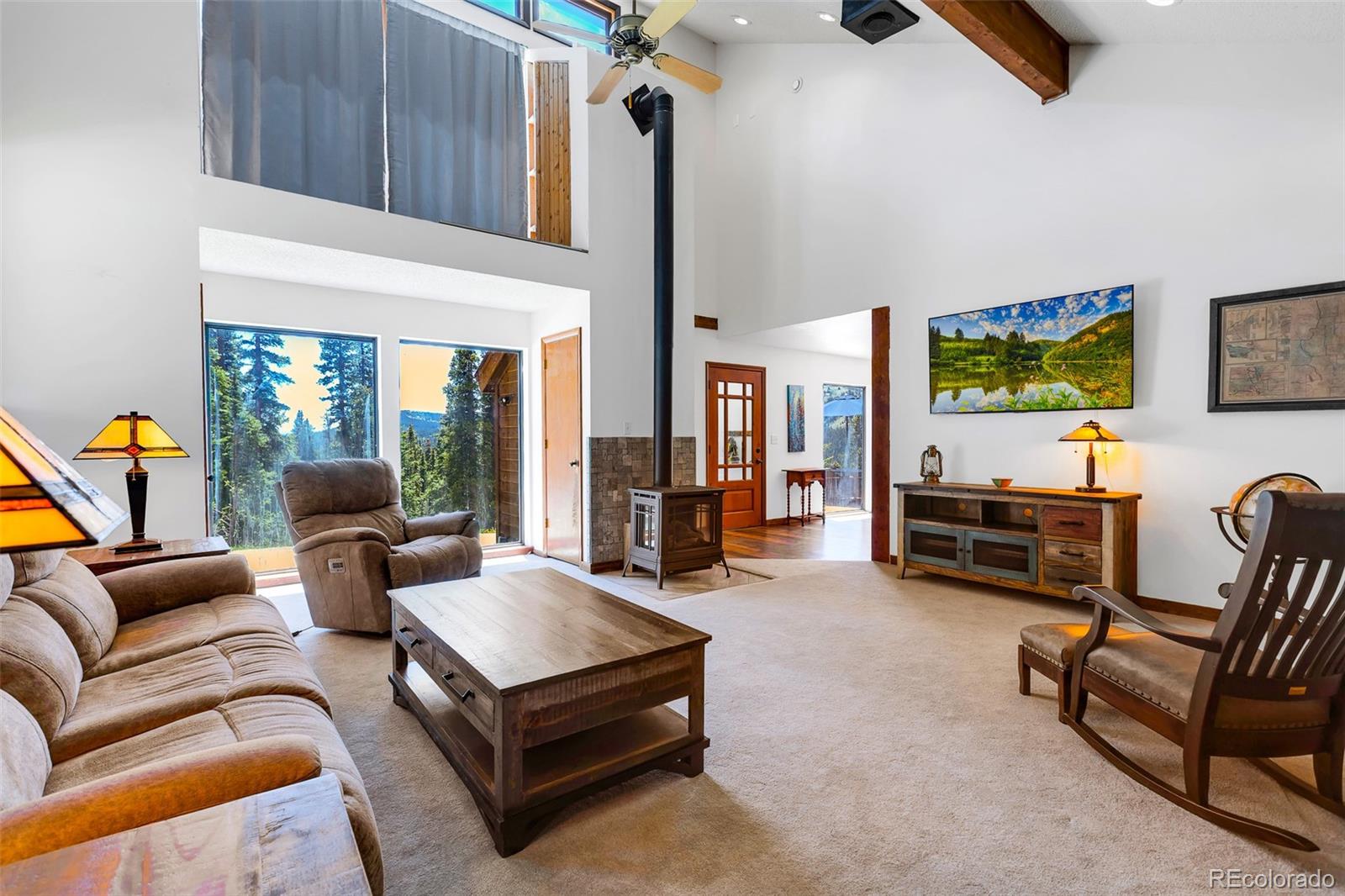 60 Jackson Alma, CO 80420 - Photo 13 of 49 a living room with furniture and a flat screen tv