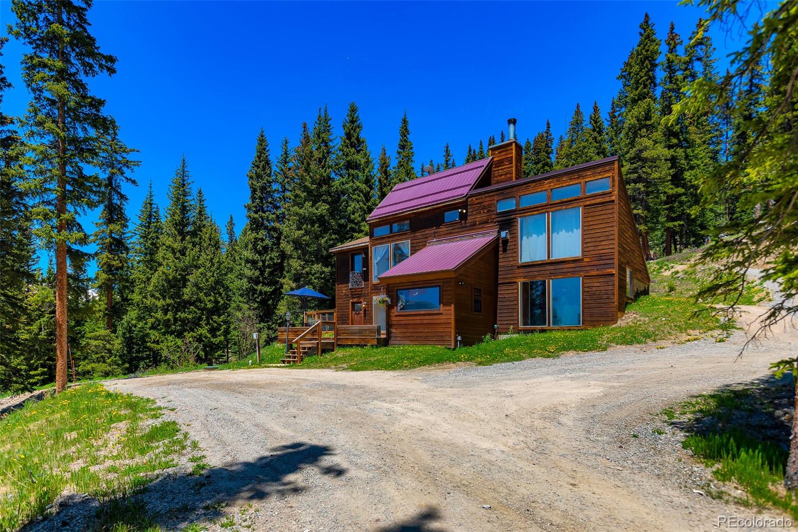 60 Jackson Alma, CO 80420 - Photo 21 of 49 a front view of a house with a yard and trees
