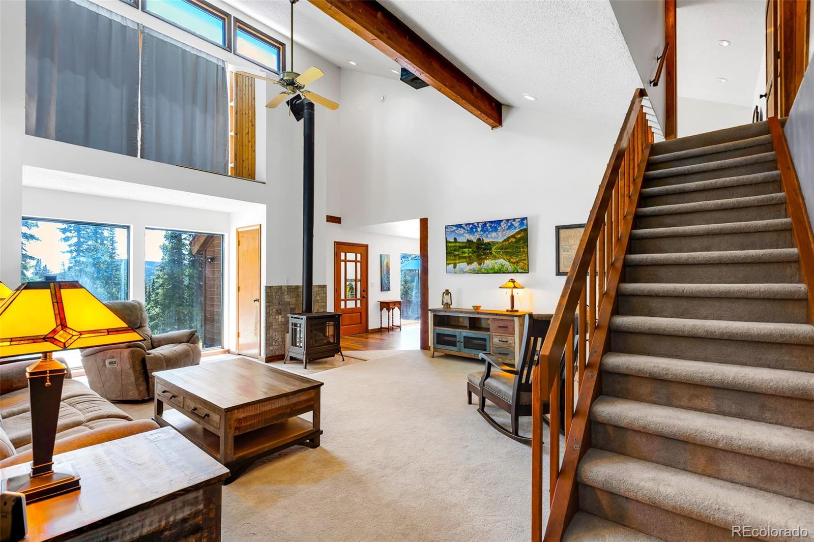 60 Jackson Alma, CO 80420 - Photo 22 of 49 a view of a livingroom with furniture and staircase