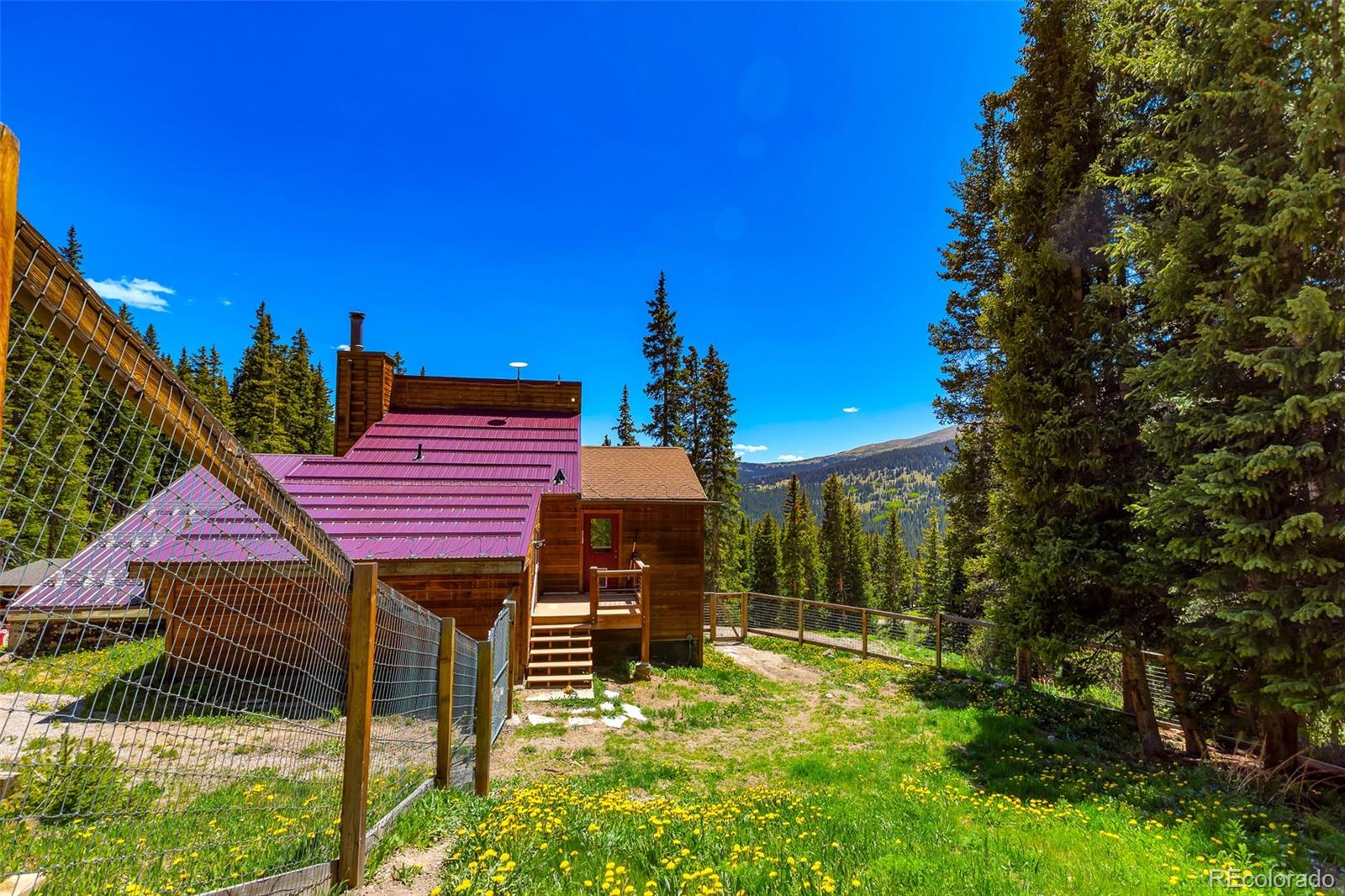 60 Jackson Alma, CO 80420 - Photo 29 of 49 a backyard of a house with table and chairs