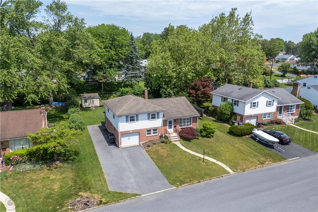 2439 Congress Street Allentown, PA 18104 - Photo 26 of 34 an aerial view of a house with swimming pool and garden