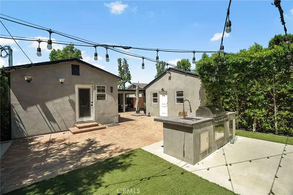 a view of a house with a patio