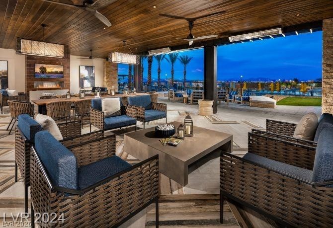 4246 Swift Street Las Vegas, NV 89135 - Photo 64 of 71 View of patio featuring ceiling fan and outdoor furniture
