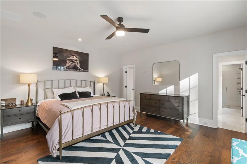 7255 Old Rico Road Chattahoochee Hills, GA 30268 - Photo 29 of 78 a bedroom with a bed and wooden floor
