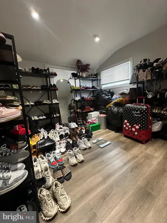 a view of a garage with stuff