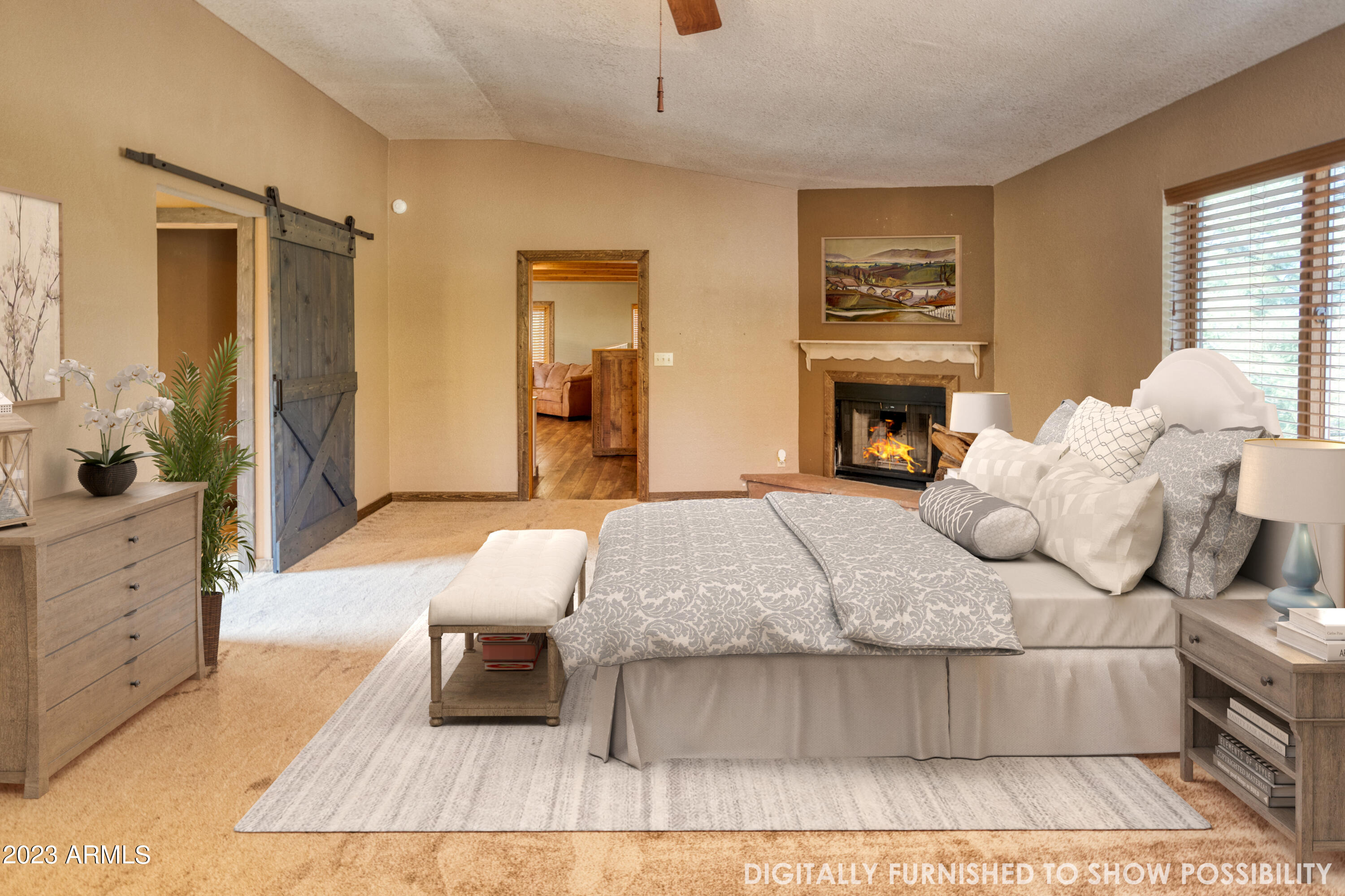 2282 Lindberg Road Overgaard, AZ 85933 - Photo 9 of 30 Master w/Fireplace
