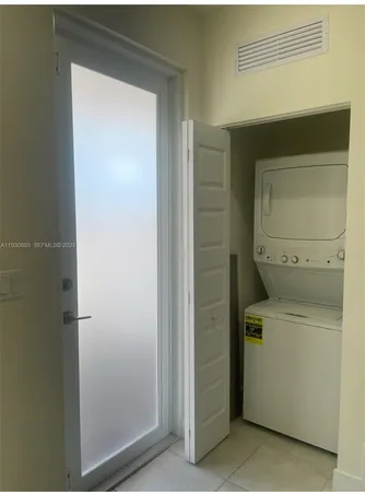 a utility room with a washer and dryer