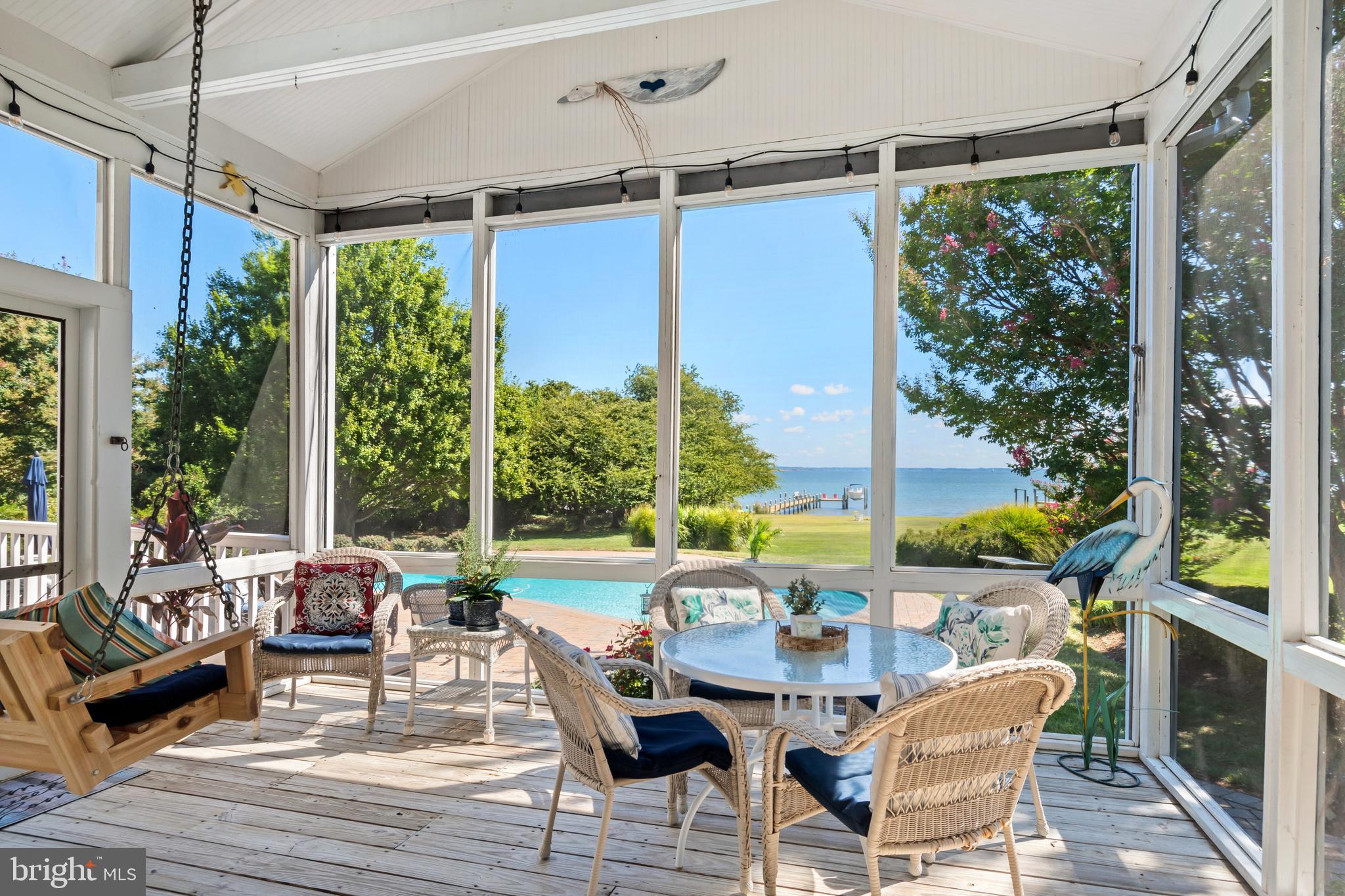 2861 Cox Neck Road Chester, MD 21619 - Photo 6 of 79 Screened porch /pool