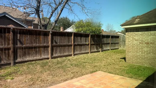 a backyard of a house