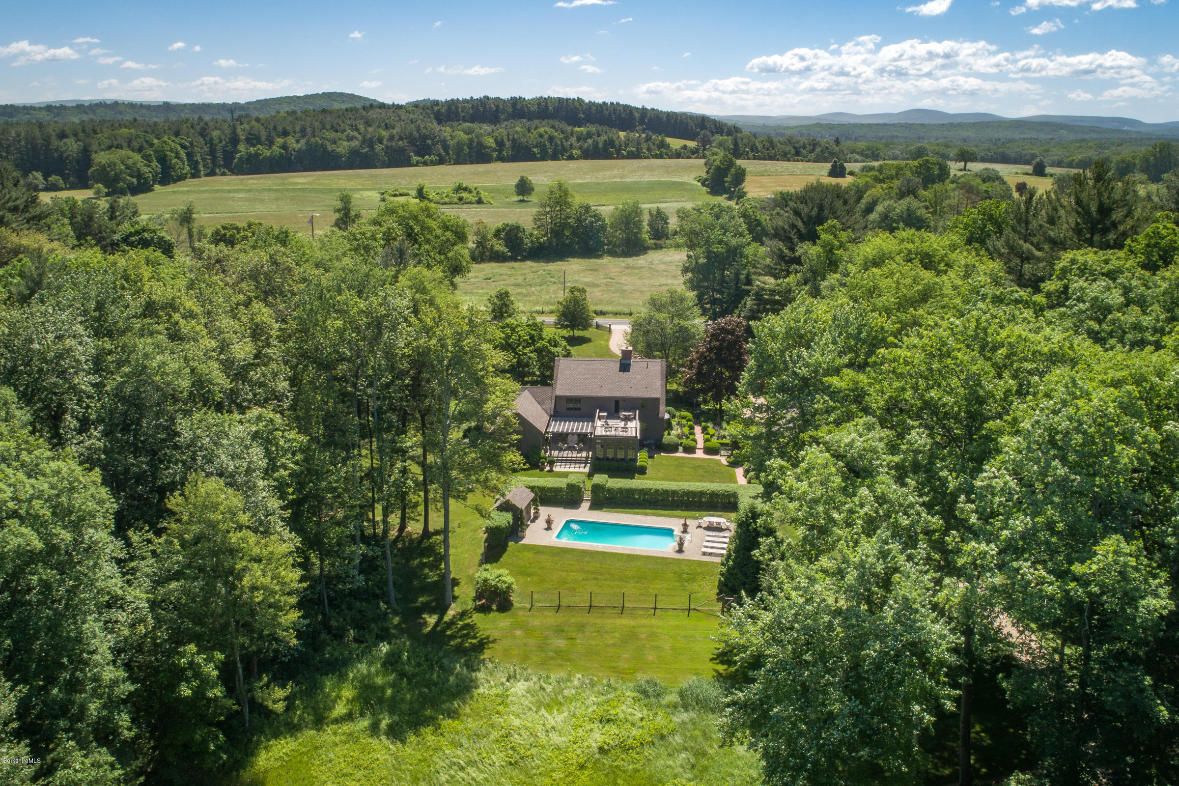 54 Rannapo Road Sheffield, MA 01257 - Photo 3 of 32 2 rear aerial