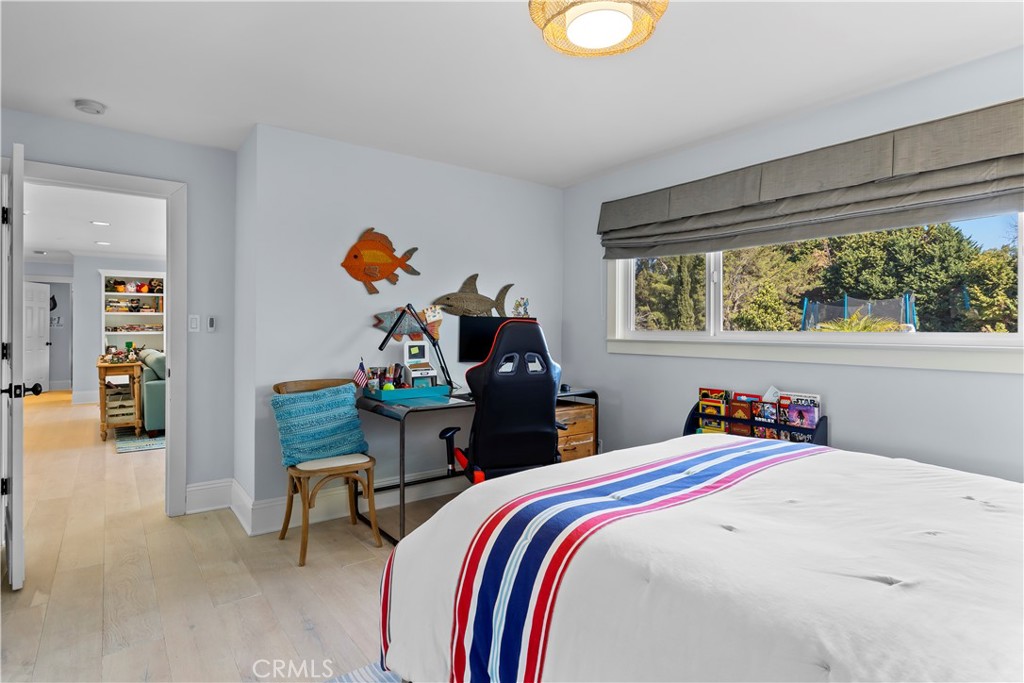 5215 Middlecrest Road Rancho Palos Verdes, CA 90275 - Photo 32 of 53 a bedroom with a bed and a painting on the wall