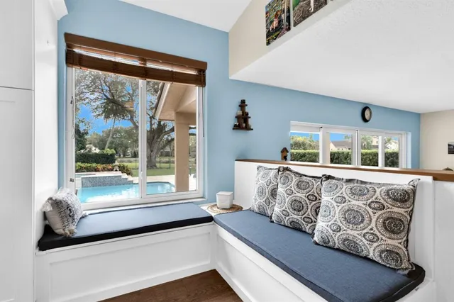 a view of front door with couch