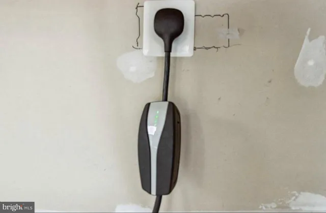 a view of a chandelier in a room