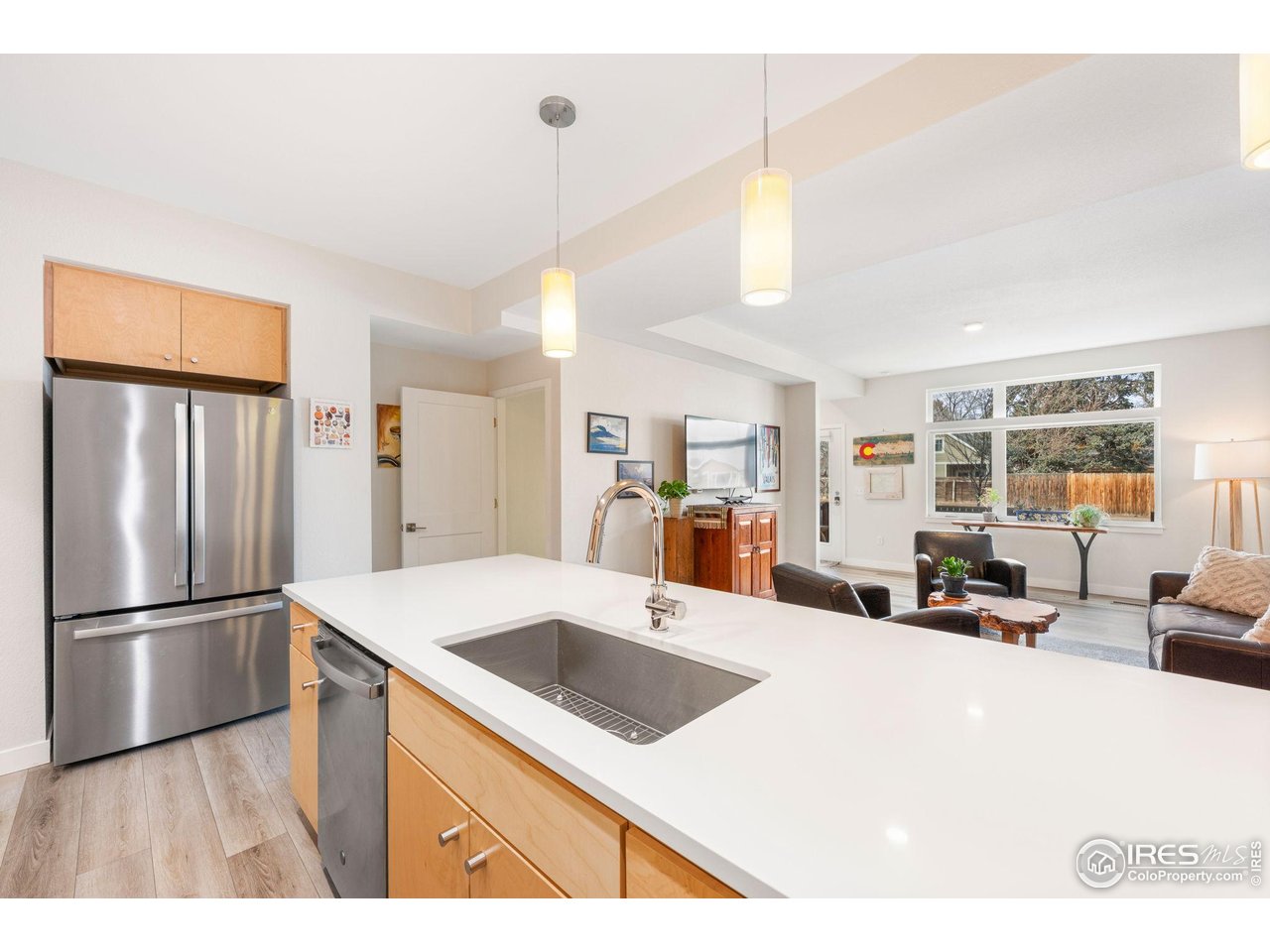 400 West Baseline Road, Unit B Lafayette, CO 80026 - Photo 6 of 36 Bright and open kitchen and living room design